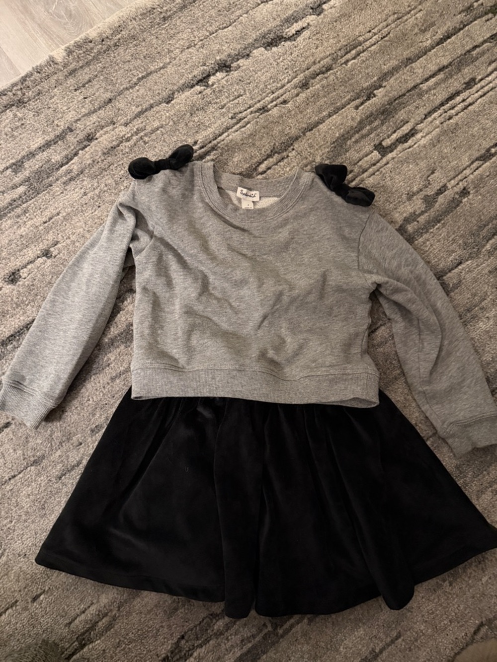Splendid Gray and Black Girls Matching Set